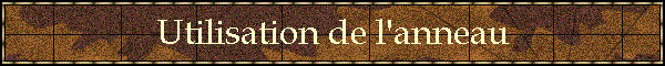 Utilisation de l'anneau