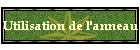 Utilisation de l'anneau